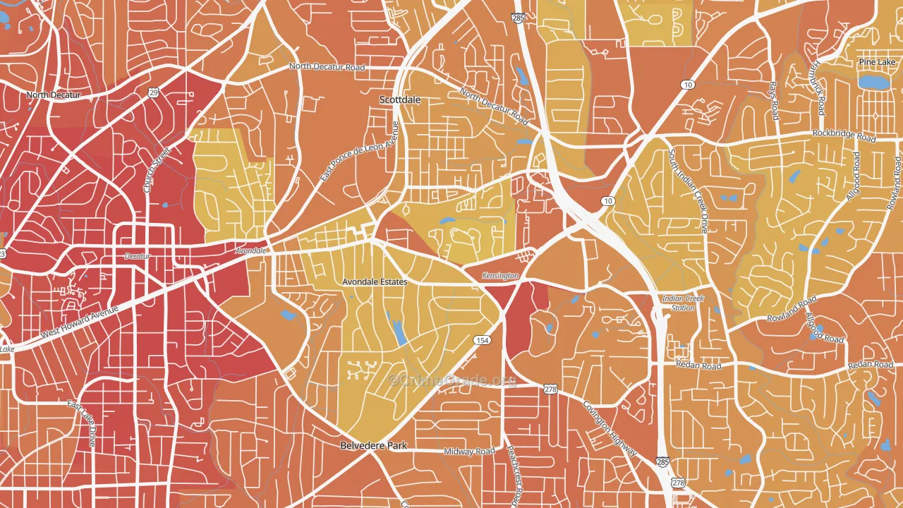 30002, GA Map of Drug-Related Crime Rates