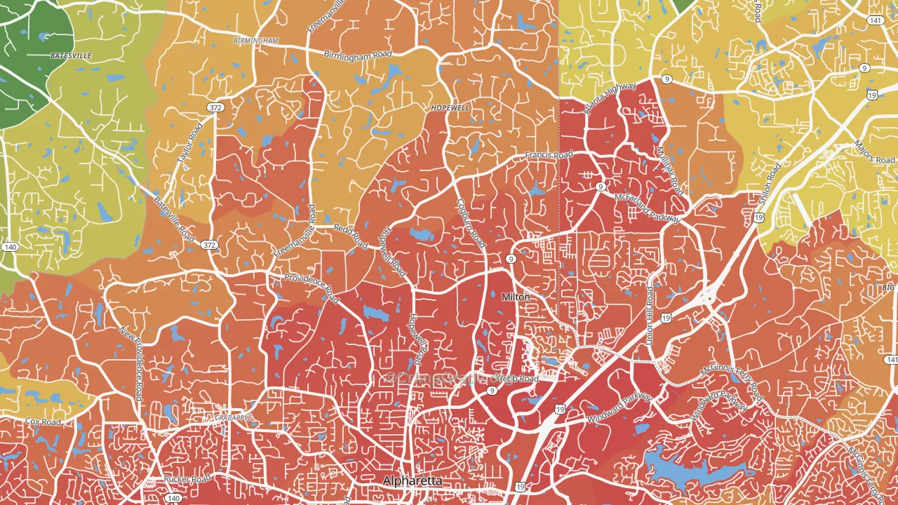30004, GA Map of Drug-Related Crime Rates