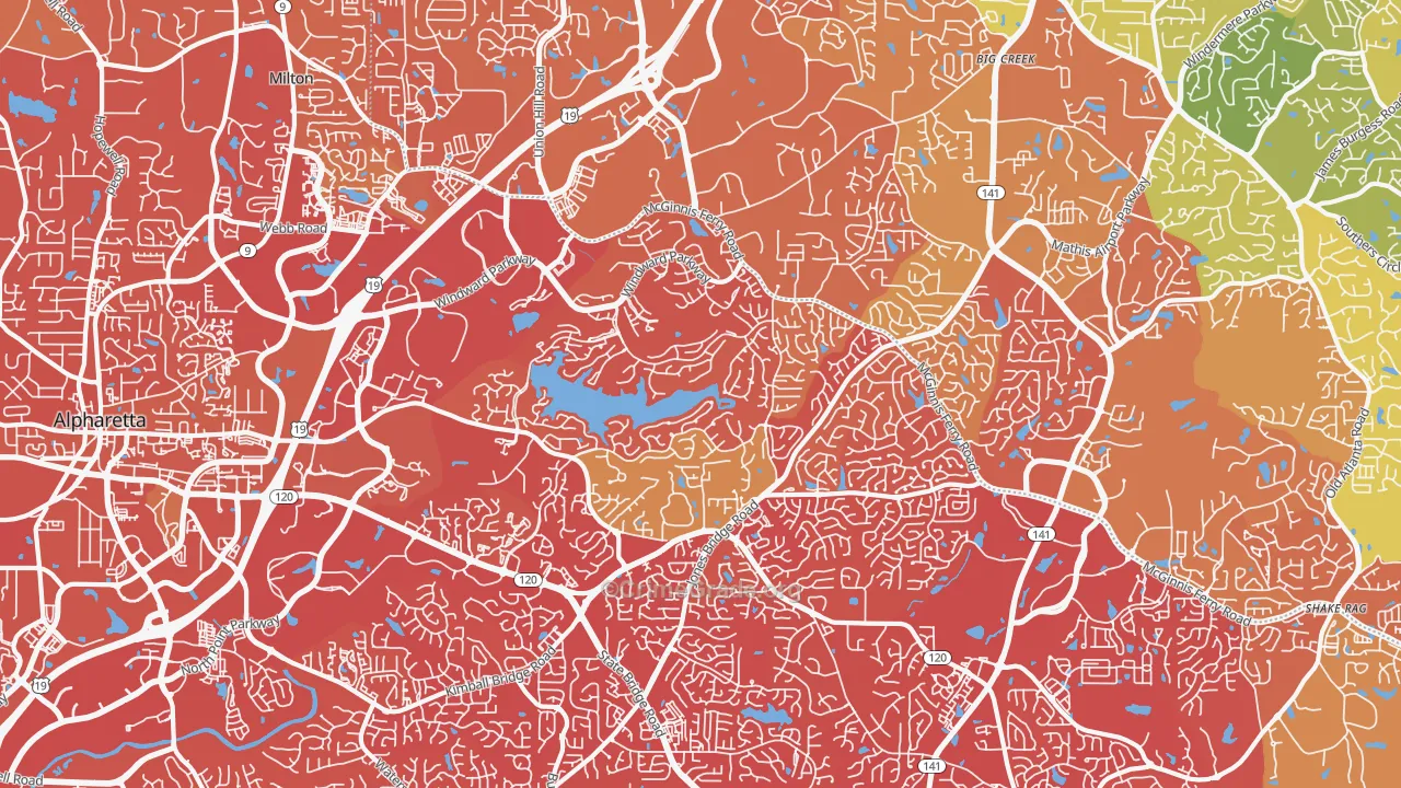 30005, GA Map of Drug-Related Crime Rates