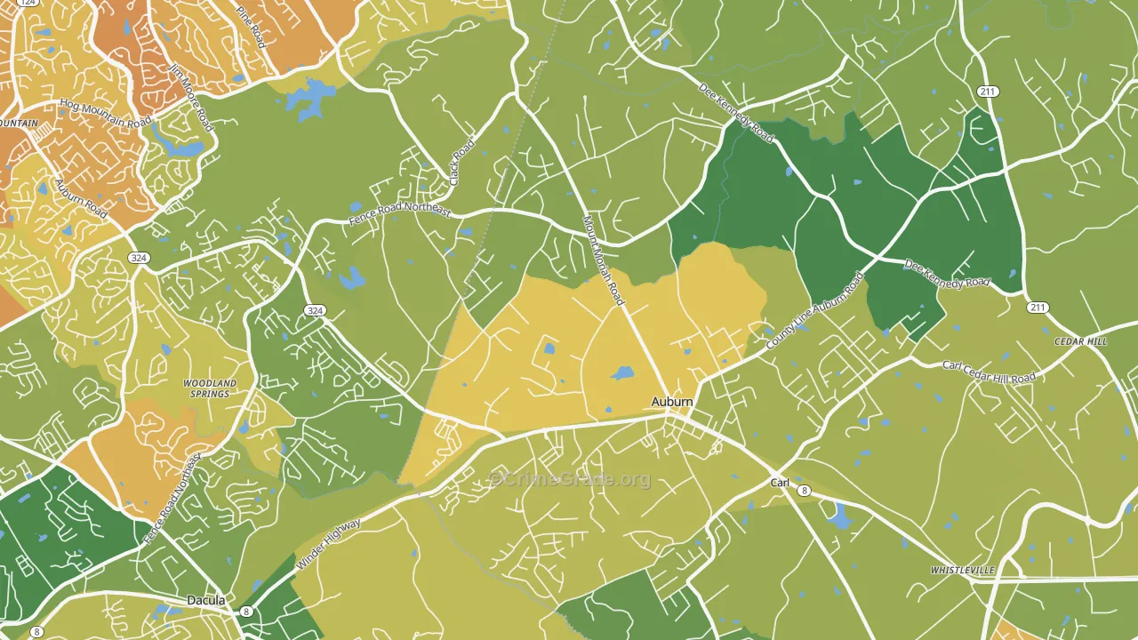 30011, GA Map of Drug-Related Crime Rates