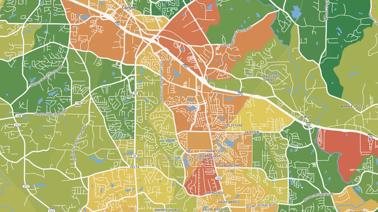 30013, GA Map of Drug-Related Crime Rates