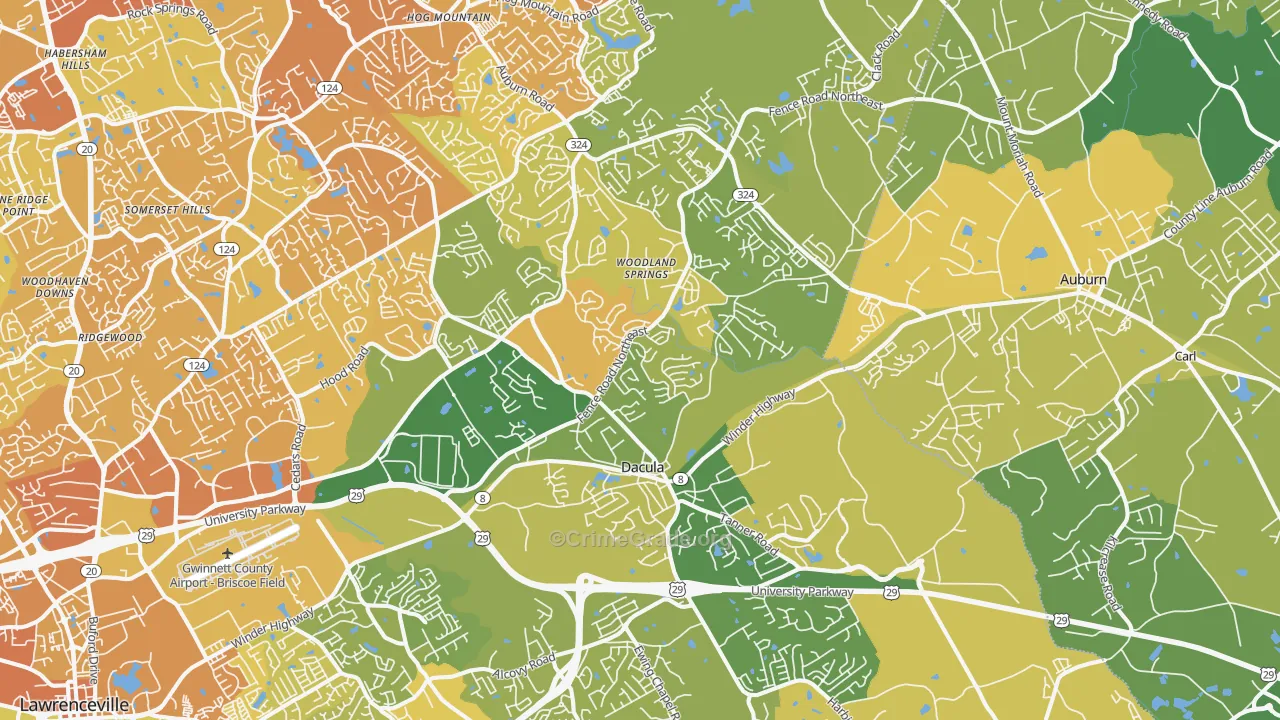 30019, GA Map of Drug-Related Crime Rates