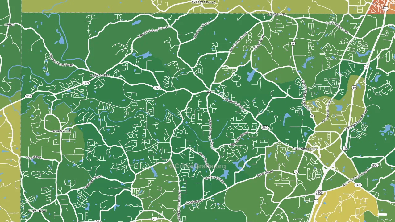 30028, GA Map of Drug-Related Crime Rates