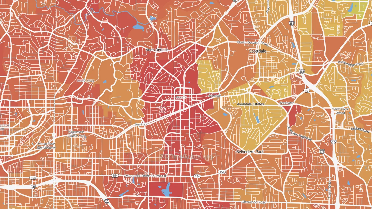 30030, GA Map of Drug-Related Crime Rates