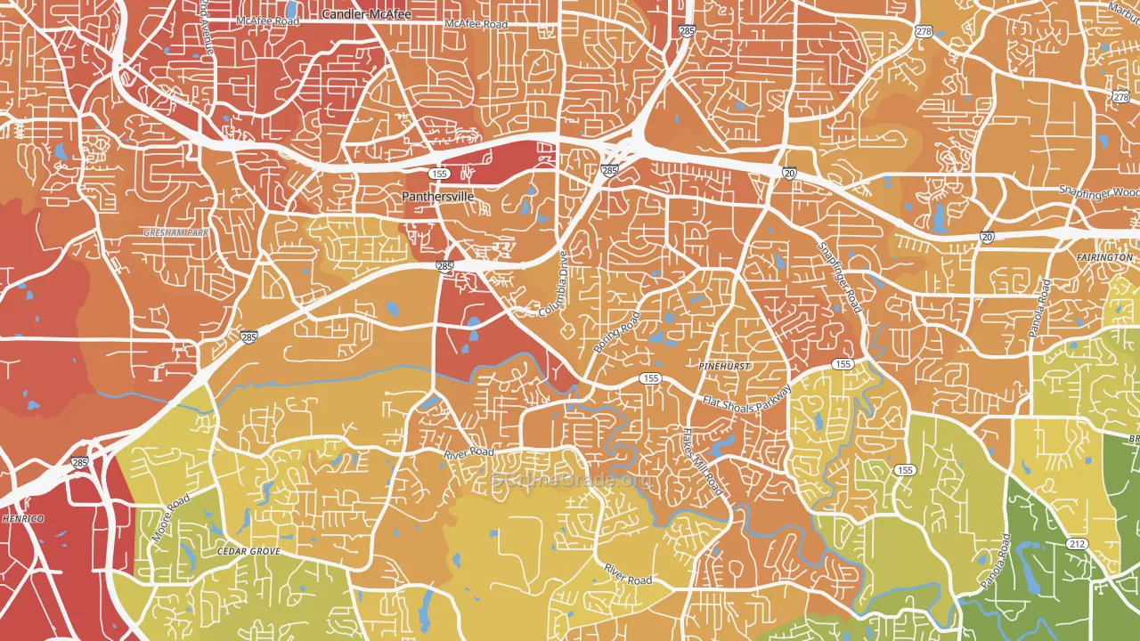 30034, GA Map of Drug-Related Crime Rates