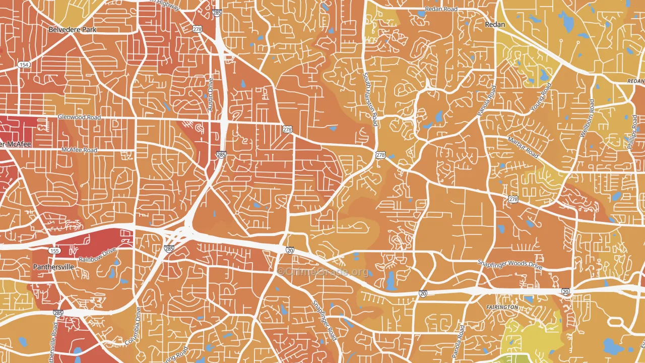 30035, GA Map of Drug-Related Crime Rates