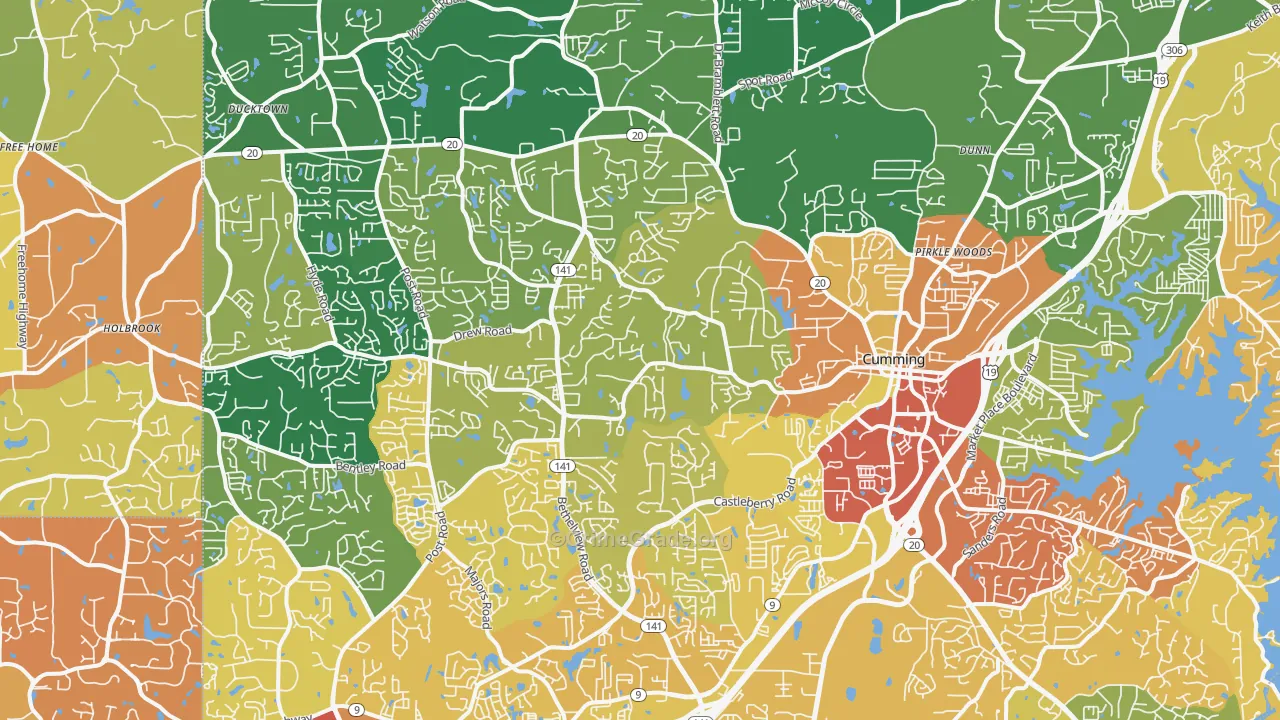 30040, GA Map of Drug-Related Crime Rates