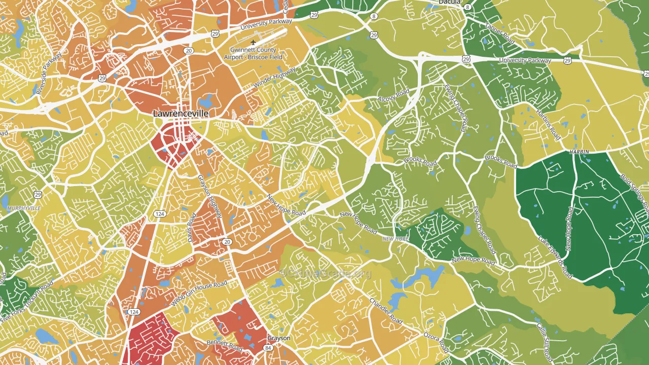 30045, GA Map of Drug-Related Crime Rates