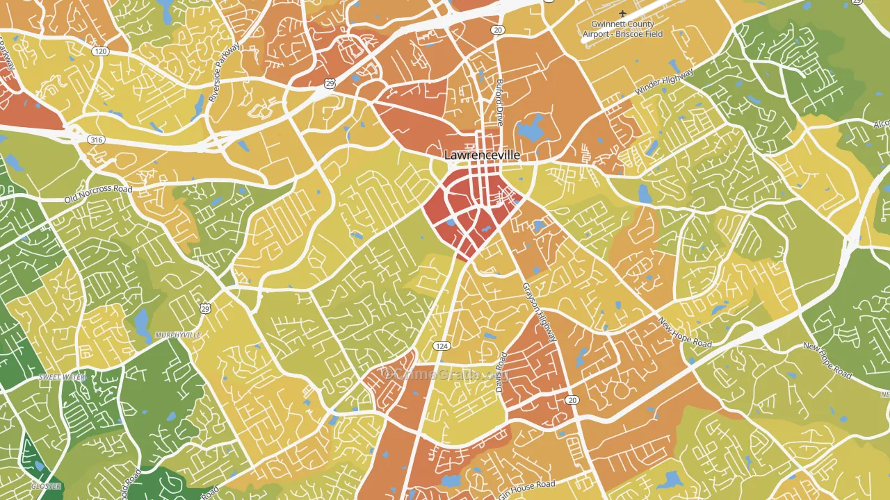 30046, GA Map of Drug-Related Crime Rates