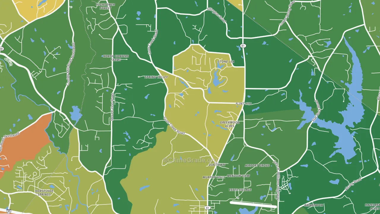 30054, GA Map of Drug-Related Crime Rates