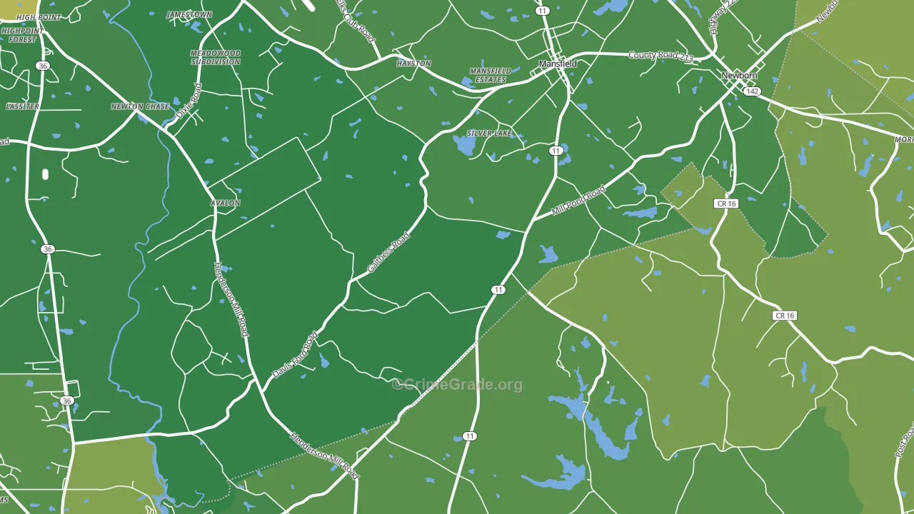 30055, GA Map of Drug-Related Crime Rates