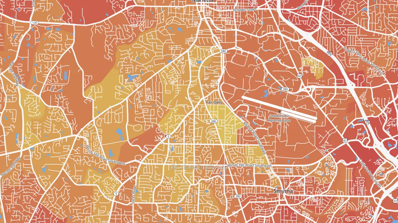 30060, GA Map of Drug-Related Crime Rates