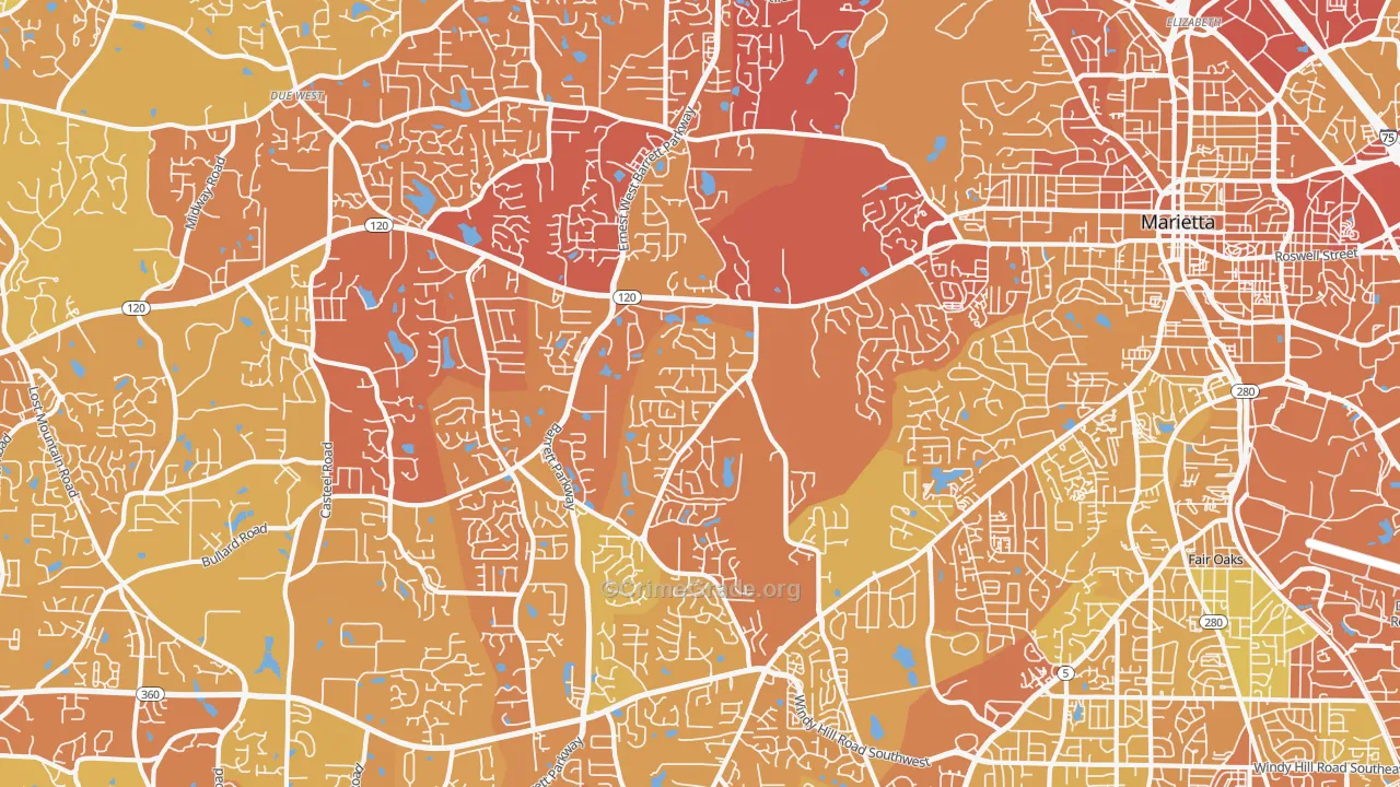30064, GA Map of Drug-Related Crime Rates