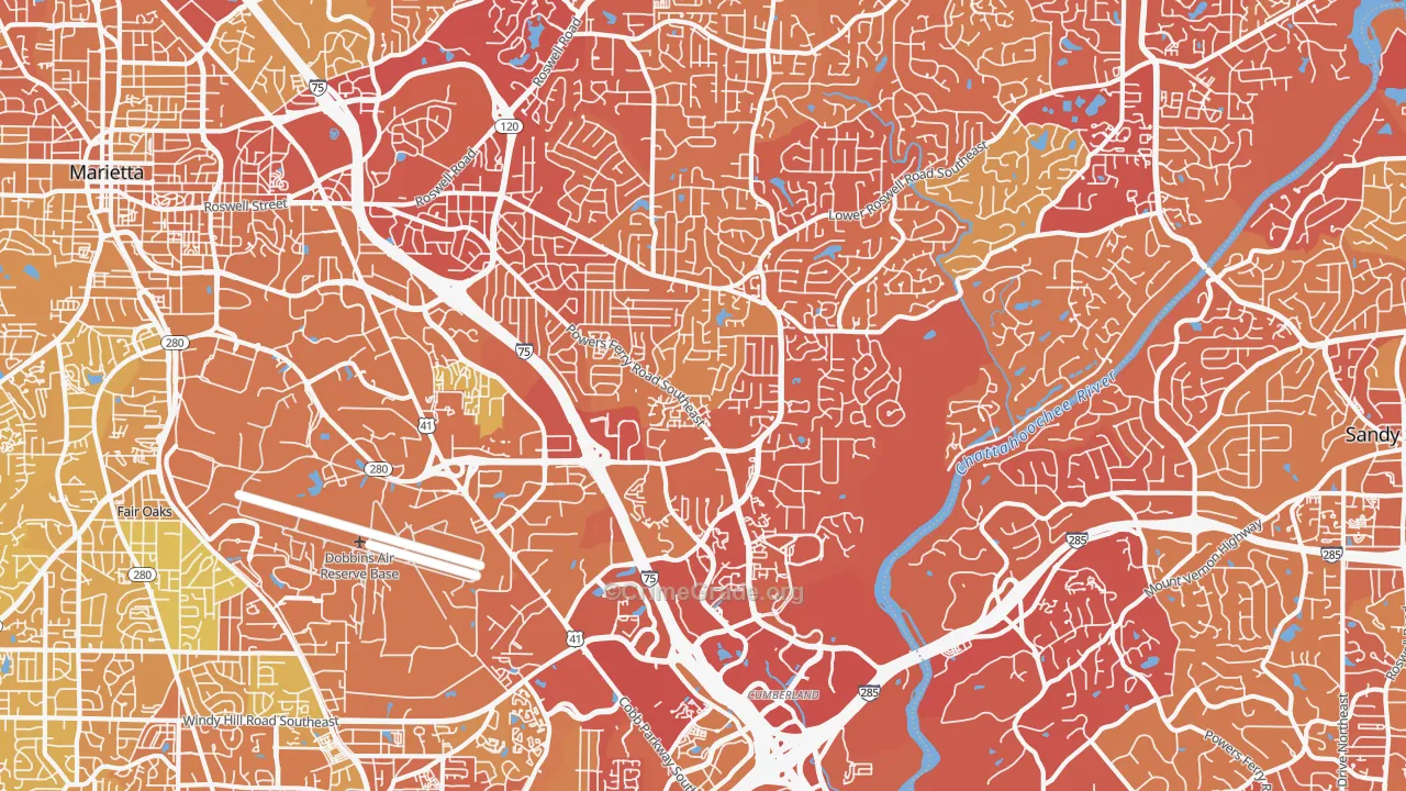30067, GA Map of Drug-Related Crime Rates