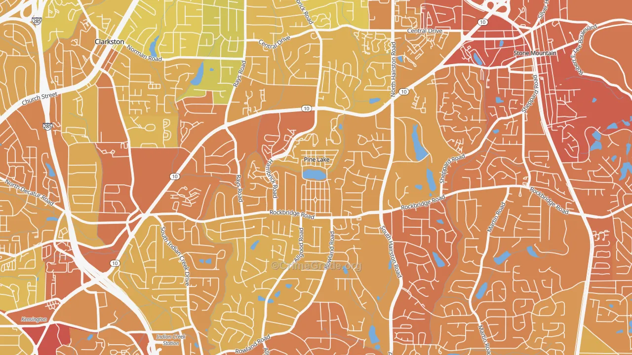30072, GA Map of Drug-Related Crime Rates