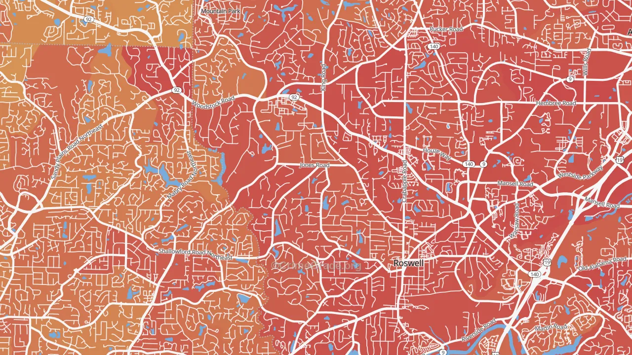 30075, GA Map of Drug-Related Crime Rates