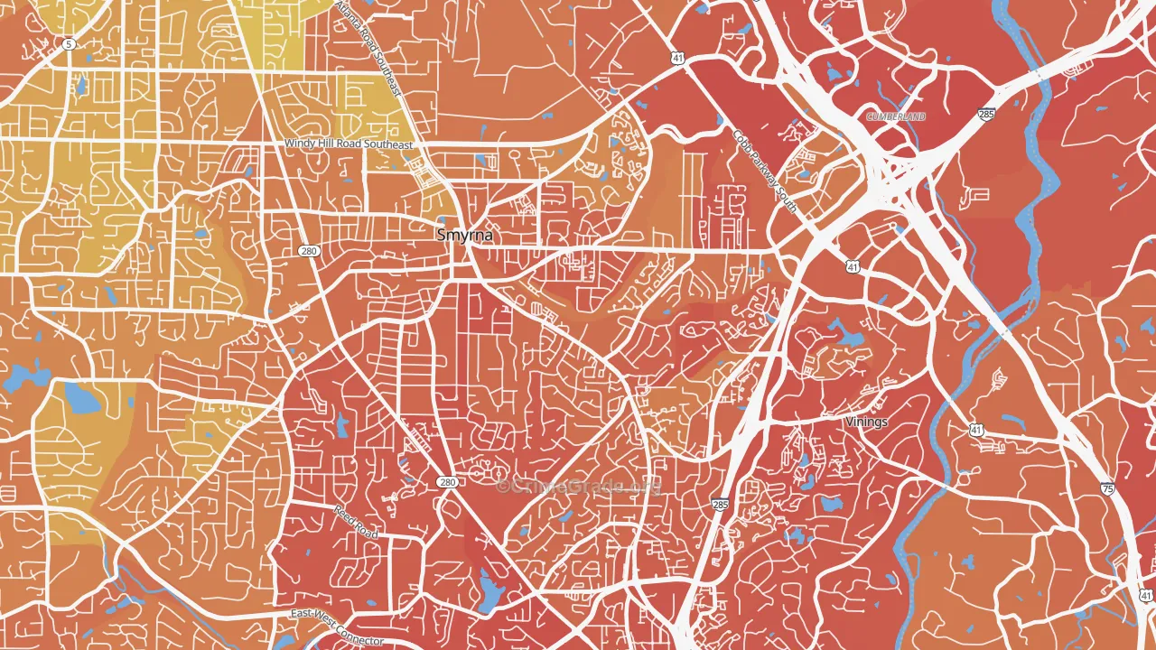 30080, GA Map of Drug-Related Crime Rates
