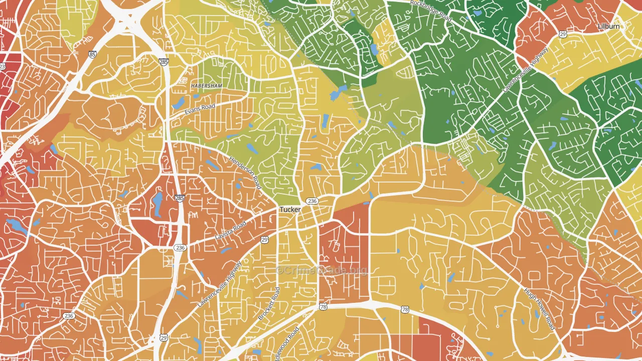 30084, GA Map of Drug-Related Crime Rates