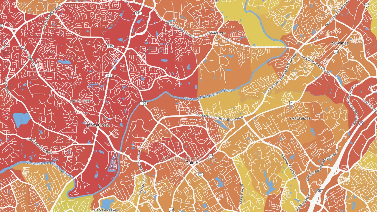 30097, GA Map of Drug-Related Crime Rates