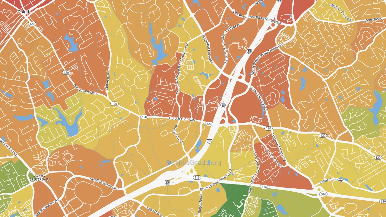 30099, GA Map of Drug-Related Crime Rates