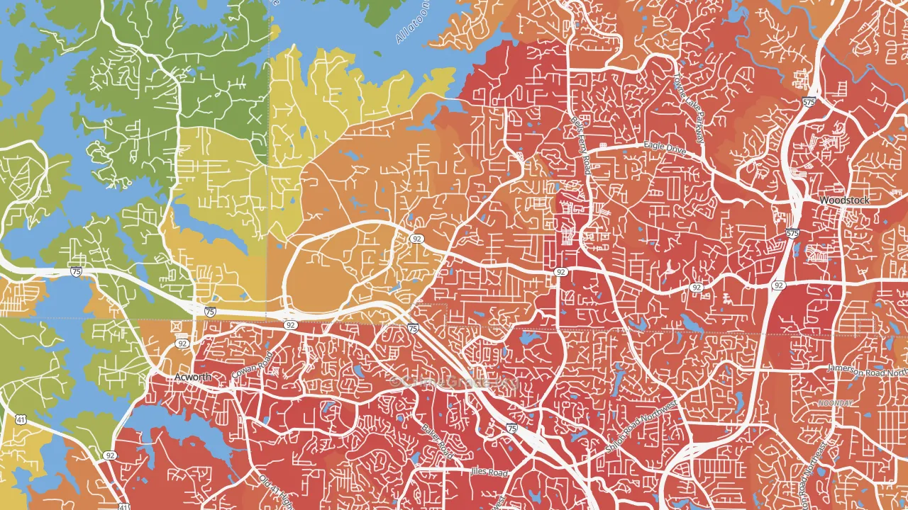 30102, GA Map of Drug-Related Crime Rates