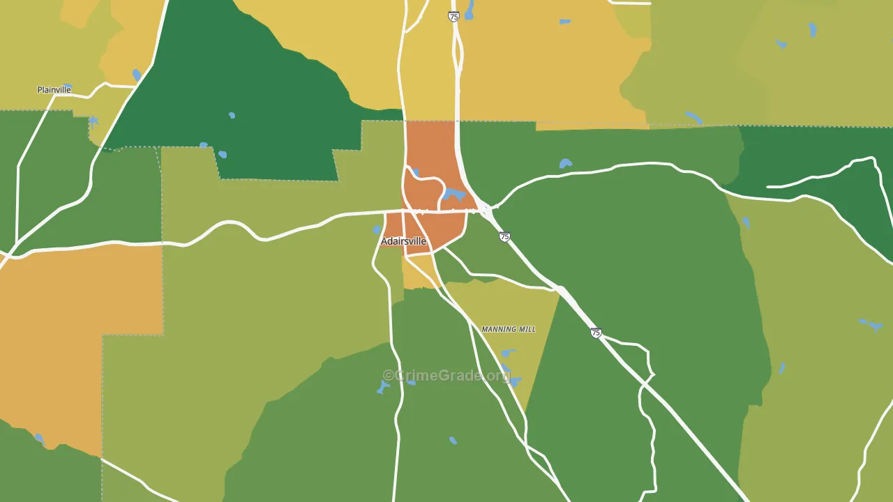 30103, GA Map of Drug-Related Crime Rates