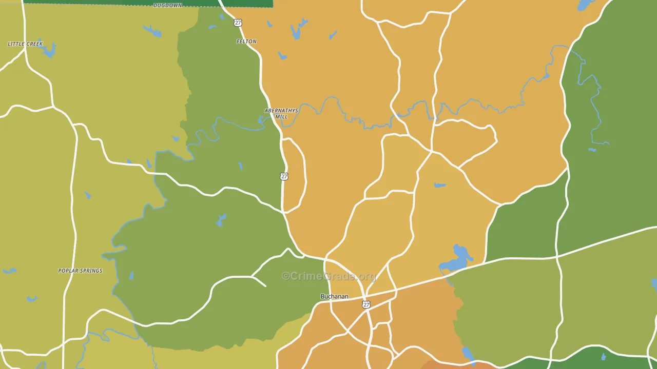 30113, GA Map of Drug-Related Crime Rates