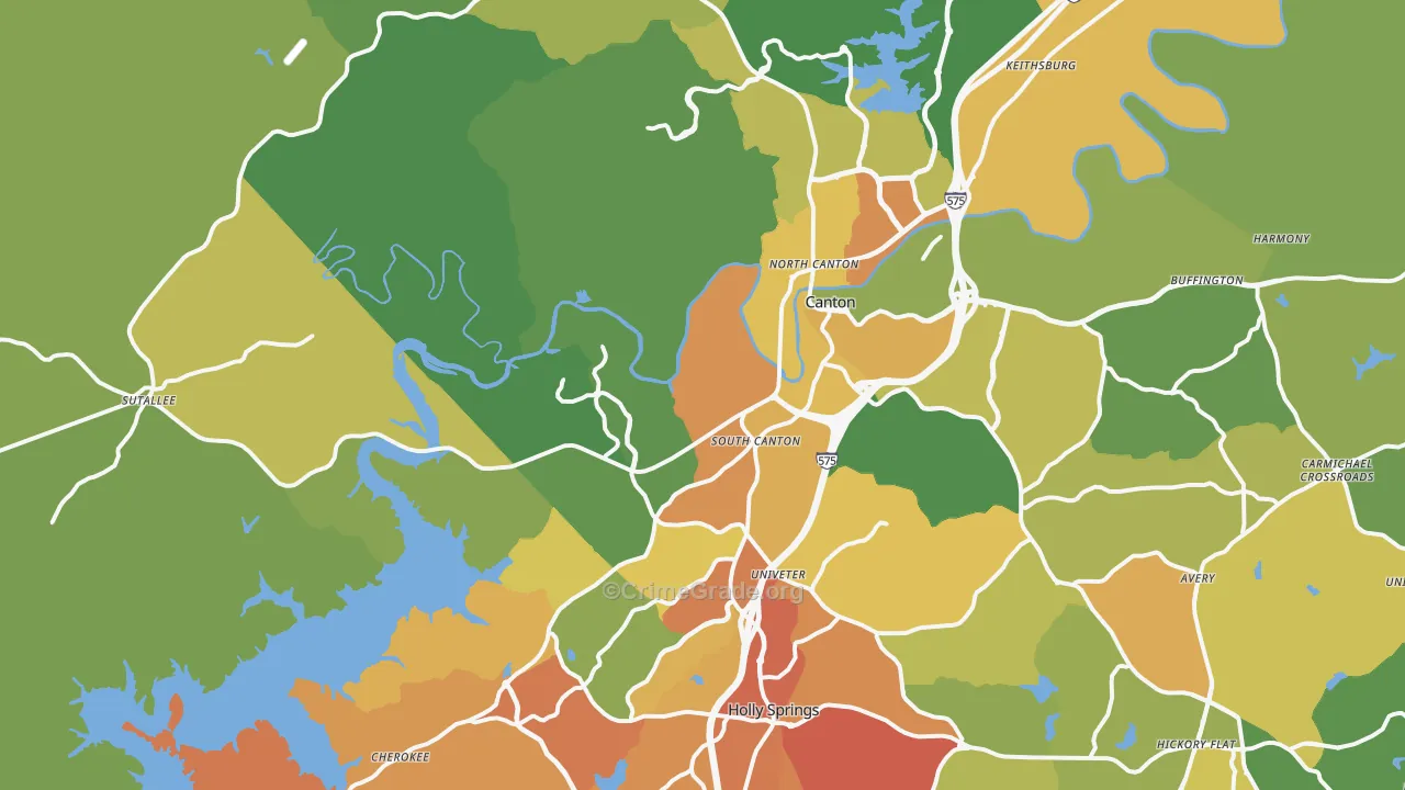 30114, GA Map of Drug-Related Crime Rates