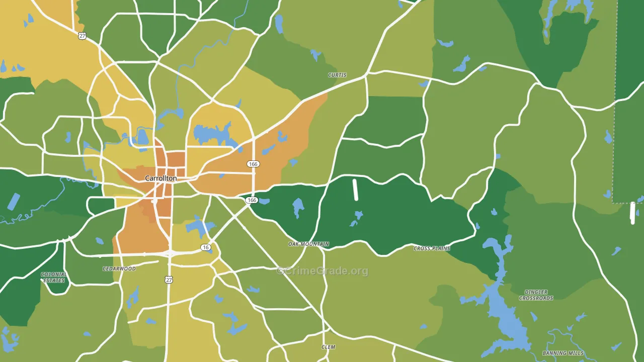 30116, GA Map of Drug-Related Crime Rates