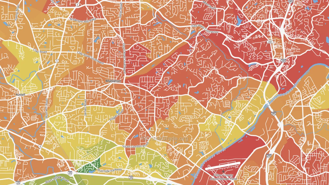 30126, GA Map of Drug-Related Crime Rates