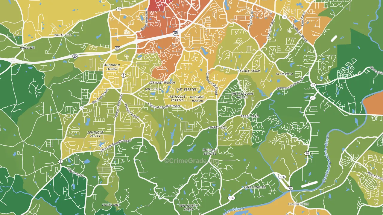 30135, GA Map of Drug-Related Crime Rates