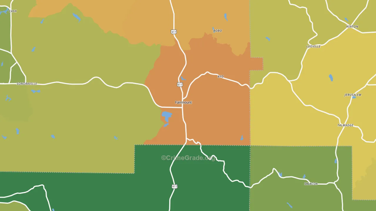 30139, GA Map of Drug-Related Crime Rates