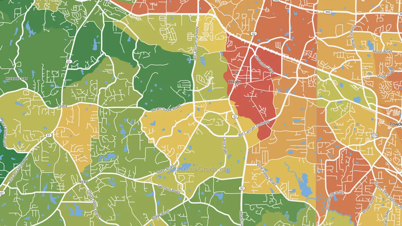 30141, GA Map of Drug-Related Crime Rates