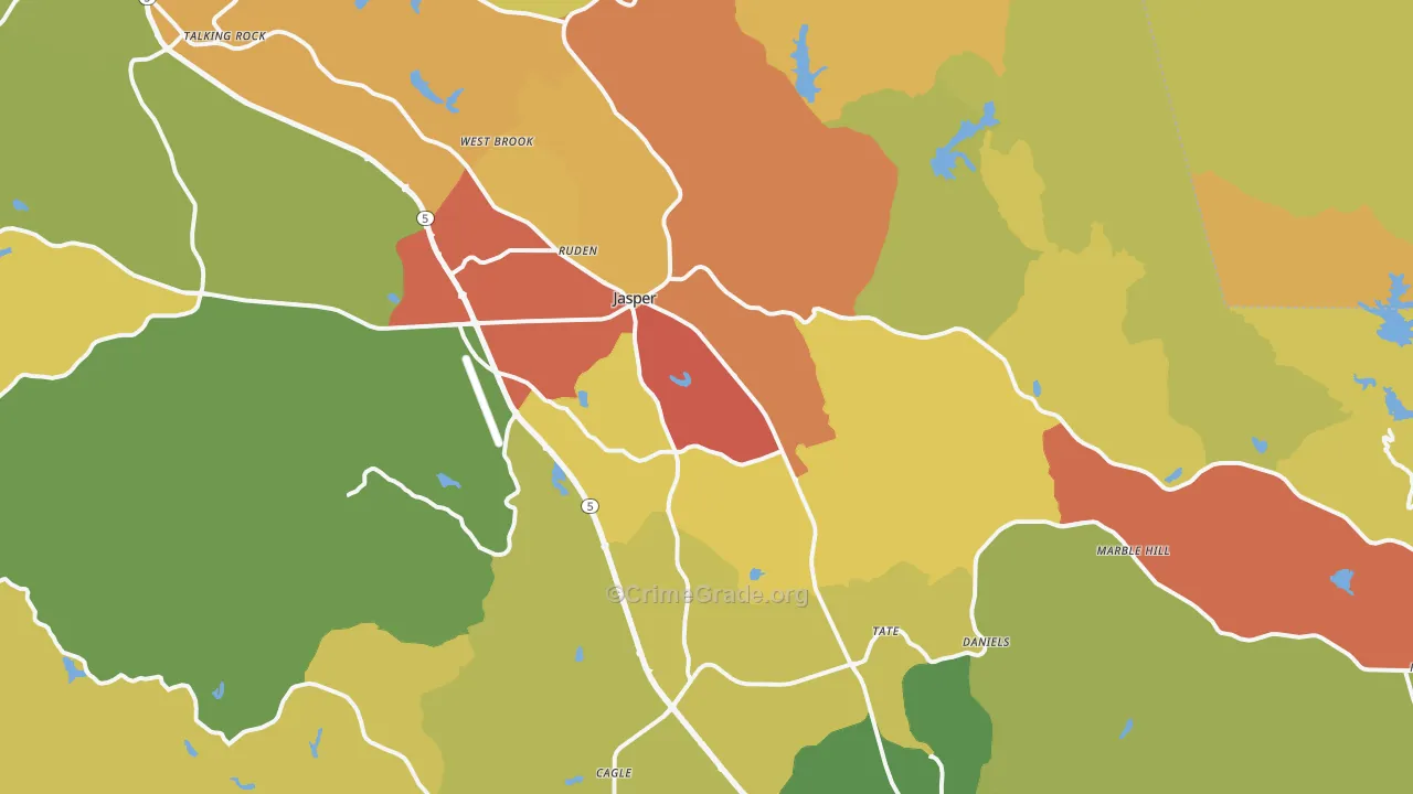 30143, GA Map of Drug-Related Crime Rates