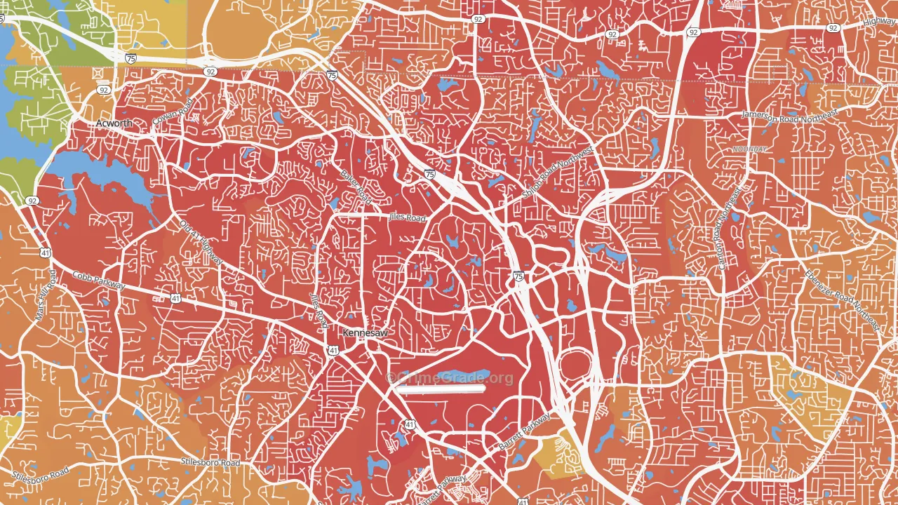 30144, GA Map of Drug-Related Crime Rates