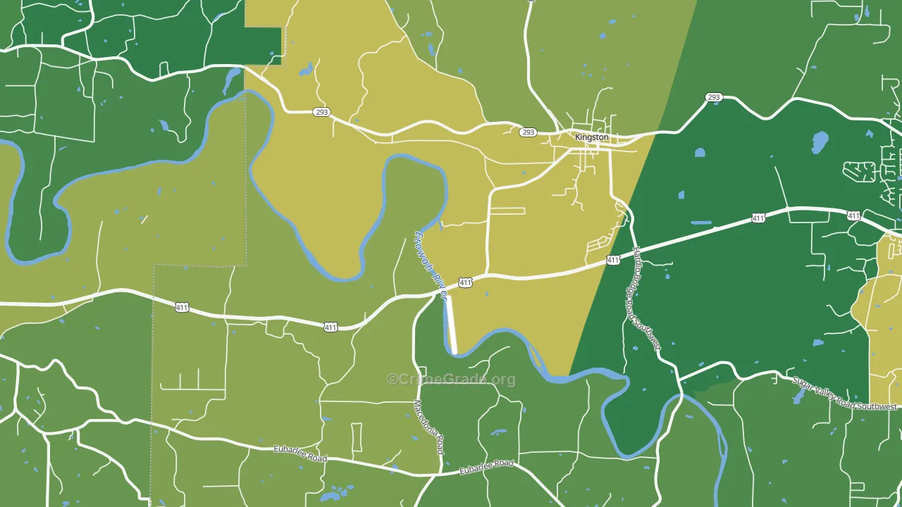 30145, GA Map of Drug-Related Crime Rates