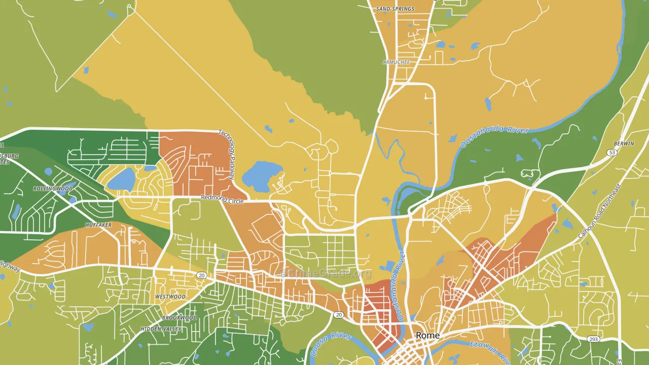 30149, GA Map of Drug-Related Crime Rates