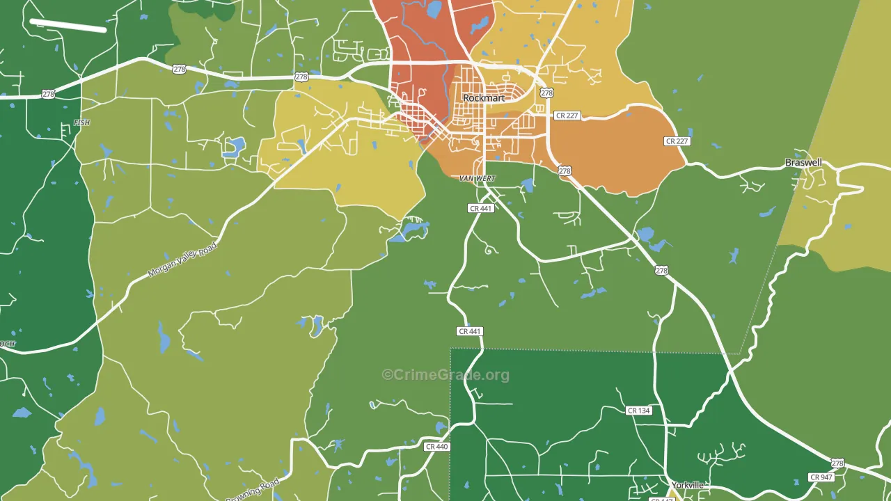 30153, GA Map of Drug-Related Crime Rates