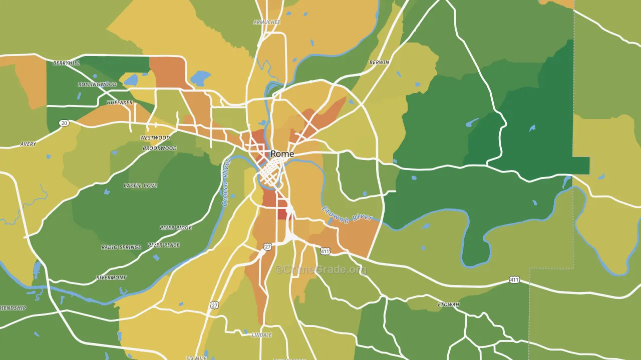 30161, GA Map of Drug-Related Crime Rates