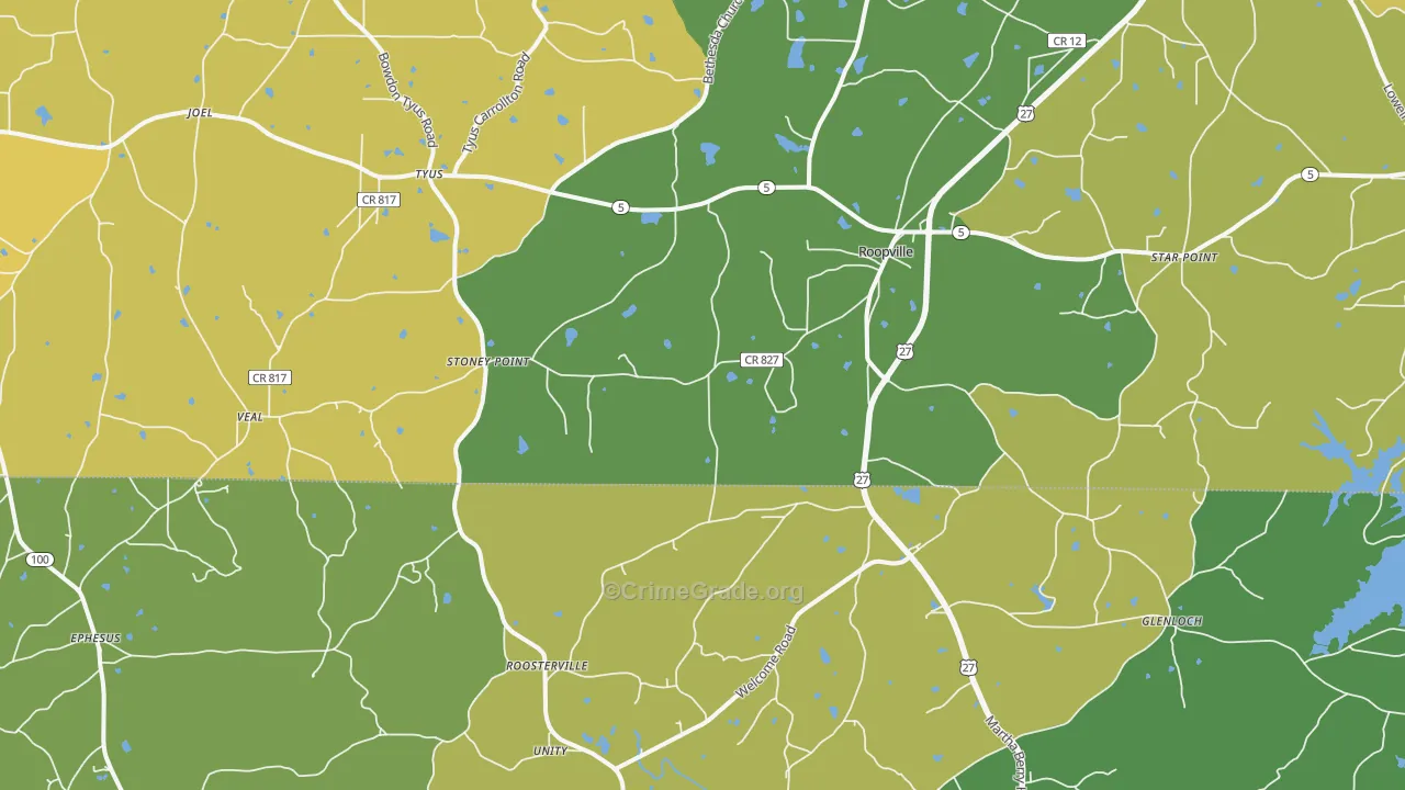 30170, GA Map of Drug-Related Crime Rates