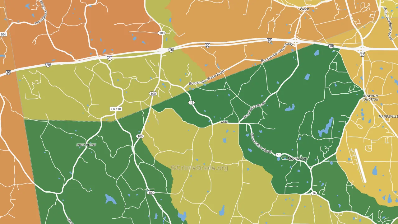 30182, GA Map of Drug-Related Crime Rates