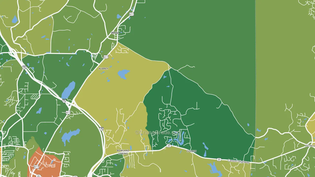 30184, GA Map of Drug-Related Crime Rates