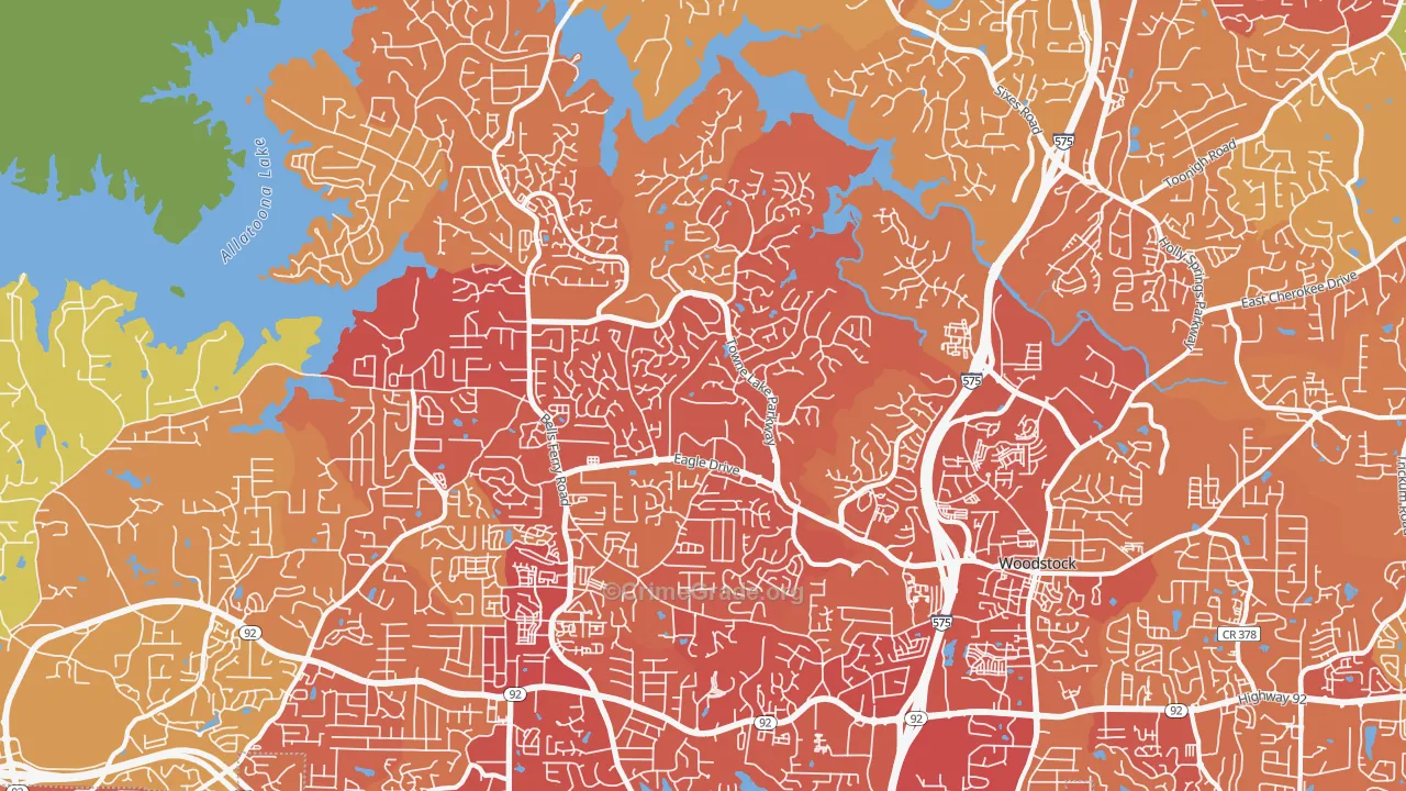 30189, GA Map of Drug-Related Crime Rates