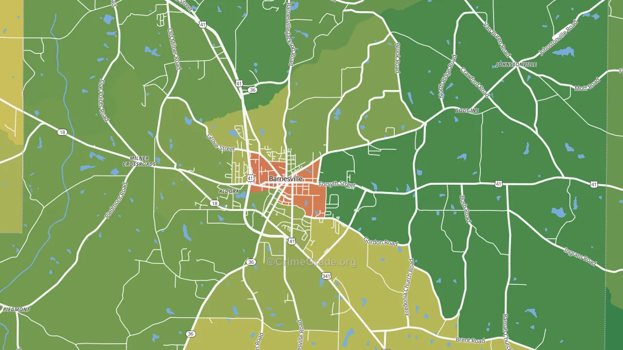 30204, GA Map of Drug-Related Crime Rates