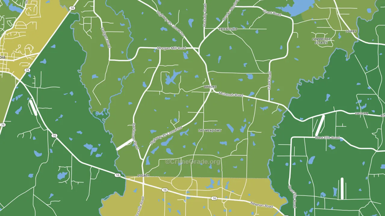 30205, GA Map of Drug-Related Crime Rates