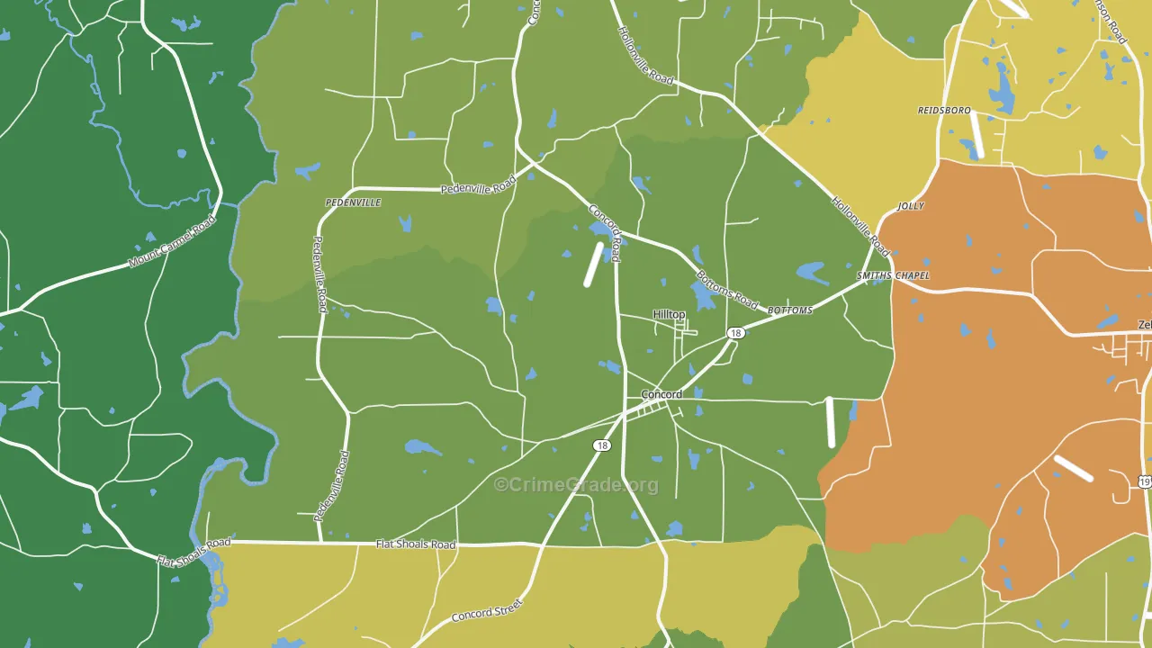 30206, GA Map of Drug-Related Crime Rates