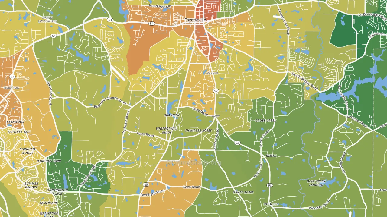 30215, GA Map of Drug-Related Crime Rates