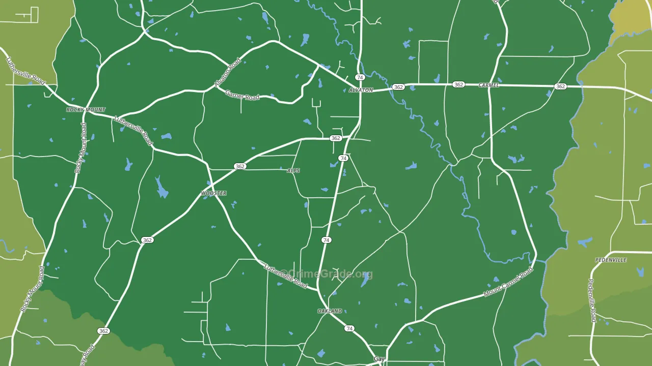 30218, GA Map of Drug-Related Crime Rates
