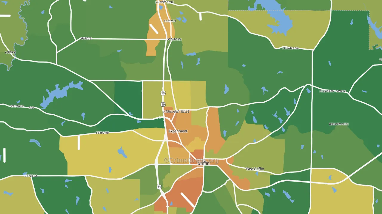 30223, GA Map of Drug-Related Crime Rates