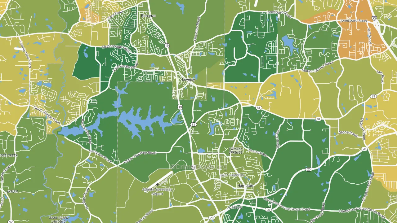 30228, GA Map of Drug-Related Crime Rates